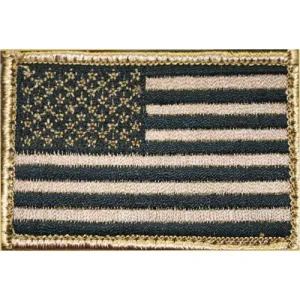 BLACKHAWK Patch, American Flag Tan/Black (2" x 3") USA