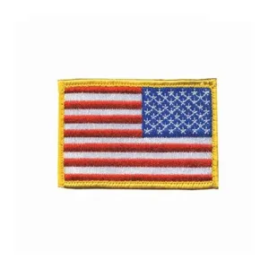 BLACKHAWK USA Reversed Flag Patch - Velcro Back w/ Gold
