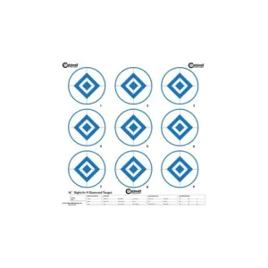 CALDWELL High Contrast Sight-In Targets, Blue 9 Diamond 16"
