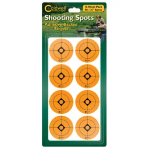 CALDWELL 1.5" Orange Shooting Spots, 12 sheets (96 ct)