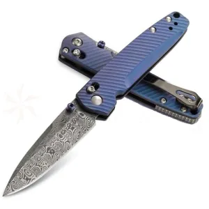BENCHMADE Valet 2.96" Plain Drop Point Damasteel Blade