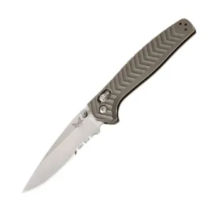BENCHMADE Anthem 3.5" Drop Point Satin Serrated Blade