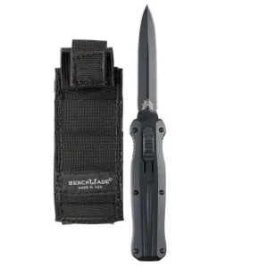 BENCHMADE Pagan 3.96" Spear Point Coated Finish Plain Edge