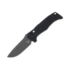BENCHMADE Sibert Mini Adamas AUTO Folding Knife 3.25" Drop Point Blade | Black G10 Handles