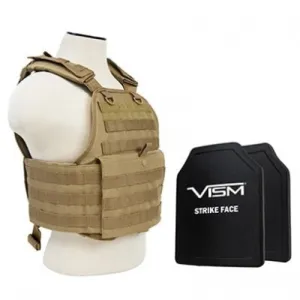 NCSTAR 2924 Carrier w/10X12 PE Hard Plates [Med-2XL] -Tan