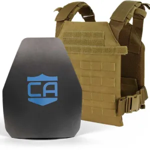 CALIBER ARMOR AR550 Level III+ Quick Response Pkg Coyote S-2XL