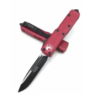 MICROTECH KNIVES UTX-85 OTF 3.125" S/E Black Standard Red