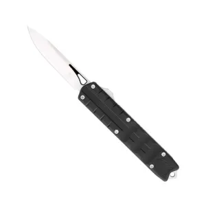 COMBRATEC Small Enforcer M390 OTF Knife 2.25" Plain Blade - Black Textured Grip