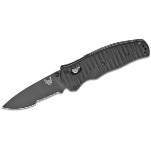 BENCHMADE Volli AXIS Assisted Folding Knife 3.26" Combo Drop Point Blade w/ Black G10 Handles