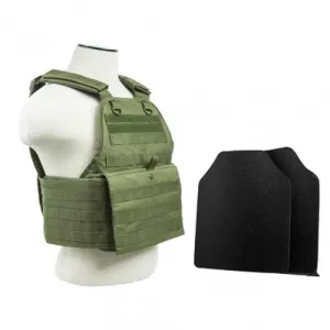 NCSTAR Plate Carrier VEST 10x12 Lvl IIIA STR Plate -Green