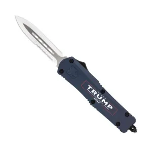 COBRATEC Medium Trump 2024 Blue FS-3 Dagger 1Side Serrated