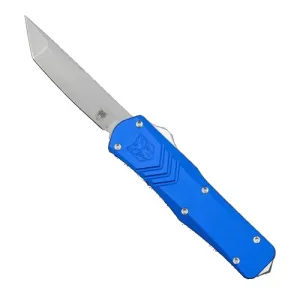 COBRATEC Medium FS-X Gen II 3" D2 Steel Plain Tanto Blade | Blue Aluminum Handle