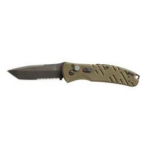 GERBER KNIVES Propel Auto, OD Green, Serrated Edge, Black Blade