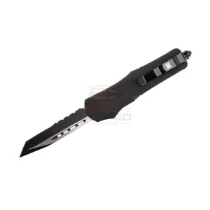 COBRATEC FS2 Tanto Serrated Black Handle