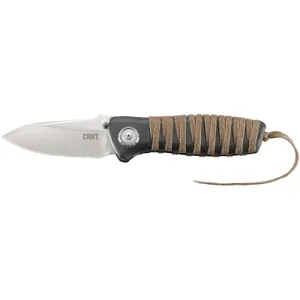 CRKT Parasclae Bushcraft Folding Knife 3.191" Drop Point Blade + Black GRN Handles w/ Paracord Wrap
