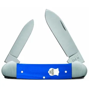 CASE KNIVES Canoe Pocket Knife 3.63" Closed / Blue G-10 (Spear & Pen Blade)