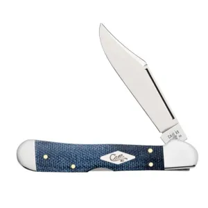 CASE KNIVES Mini Copperlock - Smooth Blue Denim Canvas Laminate