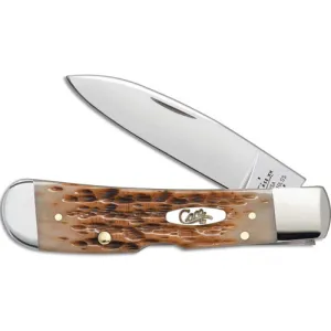 CASE KNIVES Amber Bone - Peach Seed Jig Tribal Lock