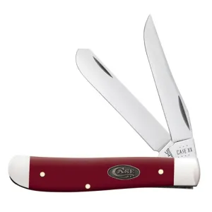 CASE KNIVES Mulberry Synthetic Mini Trapper 3.5" Pocket Knife w/ Clip & Spey Blade