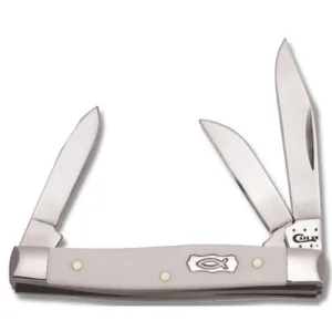 CASE KNIVES Ichthus White Synthetic Small Stockman (4333 SS)