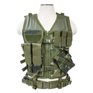 NCSTAR VISM TACT VEST/WOODLAND CAMO M