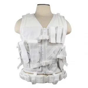 NCSTAR VISM Tactical Vest - White - M-XL