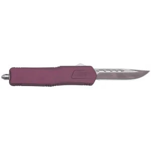 GREAT LAKES FIREARMS Medium 3.5" OTF Plain Steel Blade Blk Cherry Alum