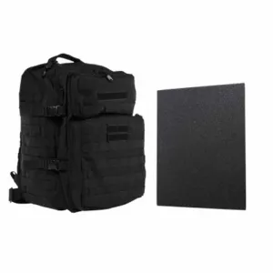 NCSTAR Assault Backpack w/ Level IIIA Ballistic Plate BLK