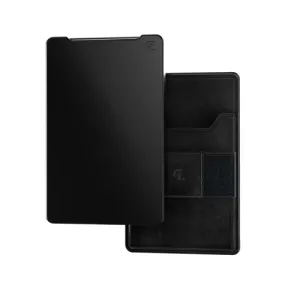 GROOVE LIFE Wallet Gun Metal Black Leather