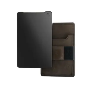 GROOVE LIFE Wallet Gun Metal Brown Leather