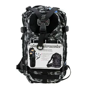 GPS Tactical Bugout "Loaded" Backpack-Med Gray Digital