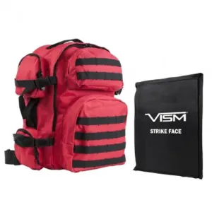 NCSTAR 2911 Backpack w/ 10"X12" Soft Panel - Red / Black