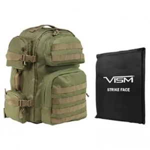NCSTAR 2911 Backpack w/ 10"X12" Soft Panel - Green / Tan