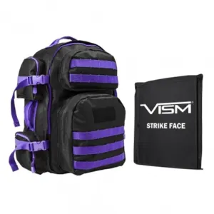 NCSTAR 2911 Backpack w/10"X12" Soft Panel - Black /Purple