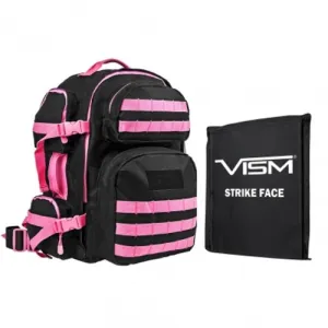 NCSTAR 2911 Backpack w/ 10"X12" Soft Panel - Black / Pink