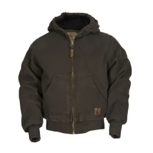 BERNE WORKWEAR Youth Washed Hooded Jacket Olive Drab