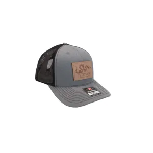 KYGUNCO Leather Etched Snake - Grey/Black Hat OSFM