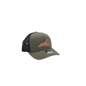 KYGUNCO Leather State Deer Patch - Loden/Black Hat OSFM