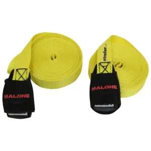 MALONE 18' Cam Buckle Load Strap 2pk foam buckle sleeve