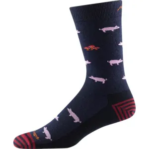 DARN TOUGH Men's Truffle Hog Lightweight Crew Sock - Navy