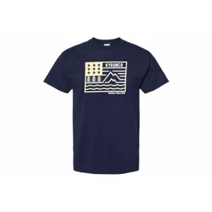 KYGUNCO Mountain Flag T-Shirt - Navy