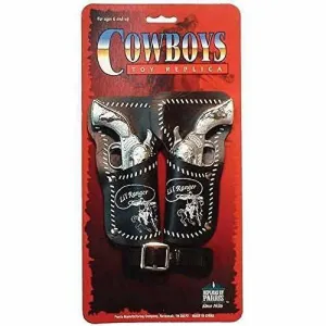 REPLICAS BY PARRIS Li'l Ranger Double Revolver w/ Holster Set - Cap Guns