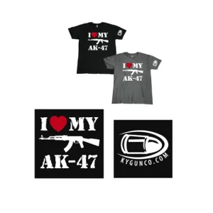 KYGUNCO I LOVE MY AK T-SHIRT