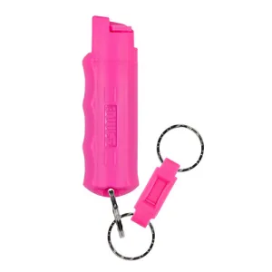 SABRE Red Pepper Spray Keychain QR Key Ring Pink