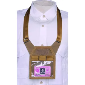 GPS Tactical Credential Holder w/Lanyard Tan