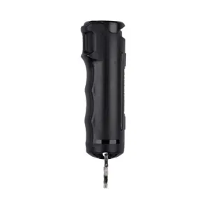 SABRE Pepper Gel w/ Quick Release Whistle Keychain, Blac
