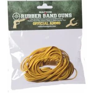MAGNUM ENTERPRISES Rubber Band Gun Ammo for Long Pistol / Short Rifle | Yellow, Size 33
