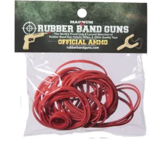 MAGNUM ENTERPRISES Medium Pistol Ammo Size 32 / Red for Rubber Band Guns