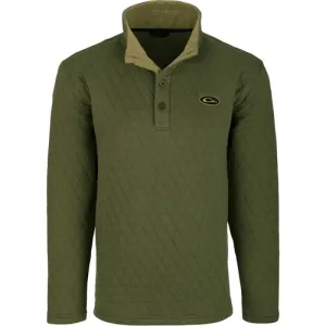 DRAKE Delta Quilted Sweatshirt Loden