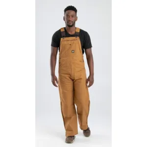 BERNE WORKWEAR Heritage Unlined Duck Bib Overall Brown Duck Plus